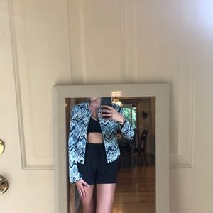 Macy’s Jean jacket hippie print